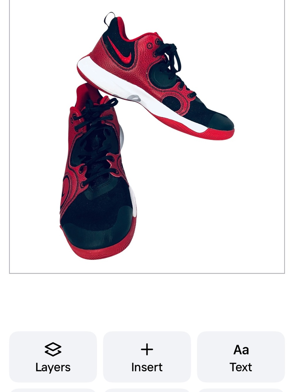 Nike Men’s FLY BY 2 Mid Low-Top Basketball  Shoes.  Black& Red.      SIZE 11